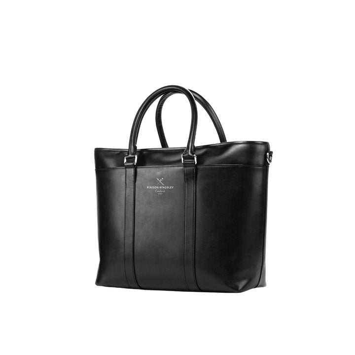 Badalona Tote Bag in All Black Italian Calf Leather