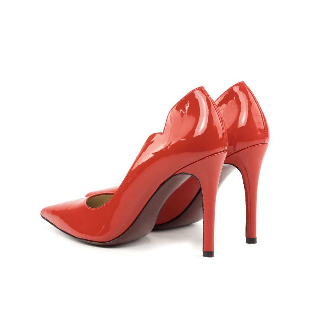 Brielle 100mm Heels in Passion Red Patent with Red Sole