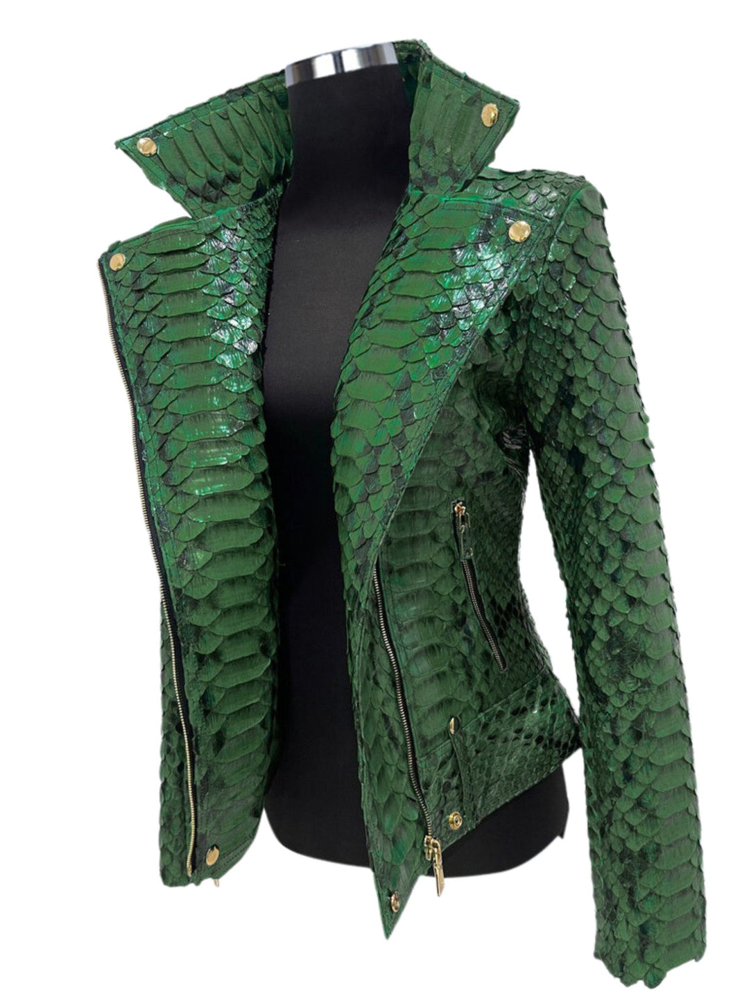Women's Hendrix Emerald Green Biker Jacket