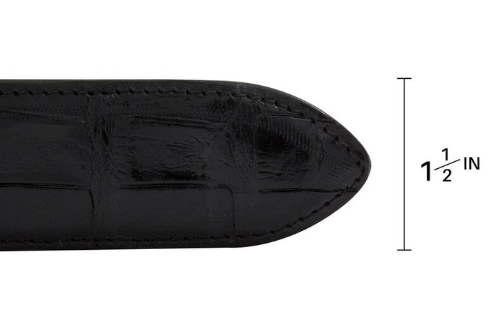 Black Alligator Belt 1.5 Inch
