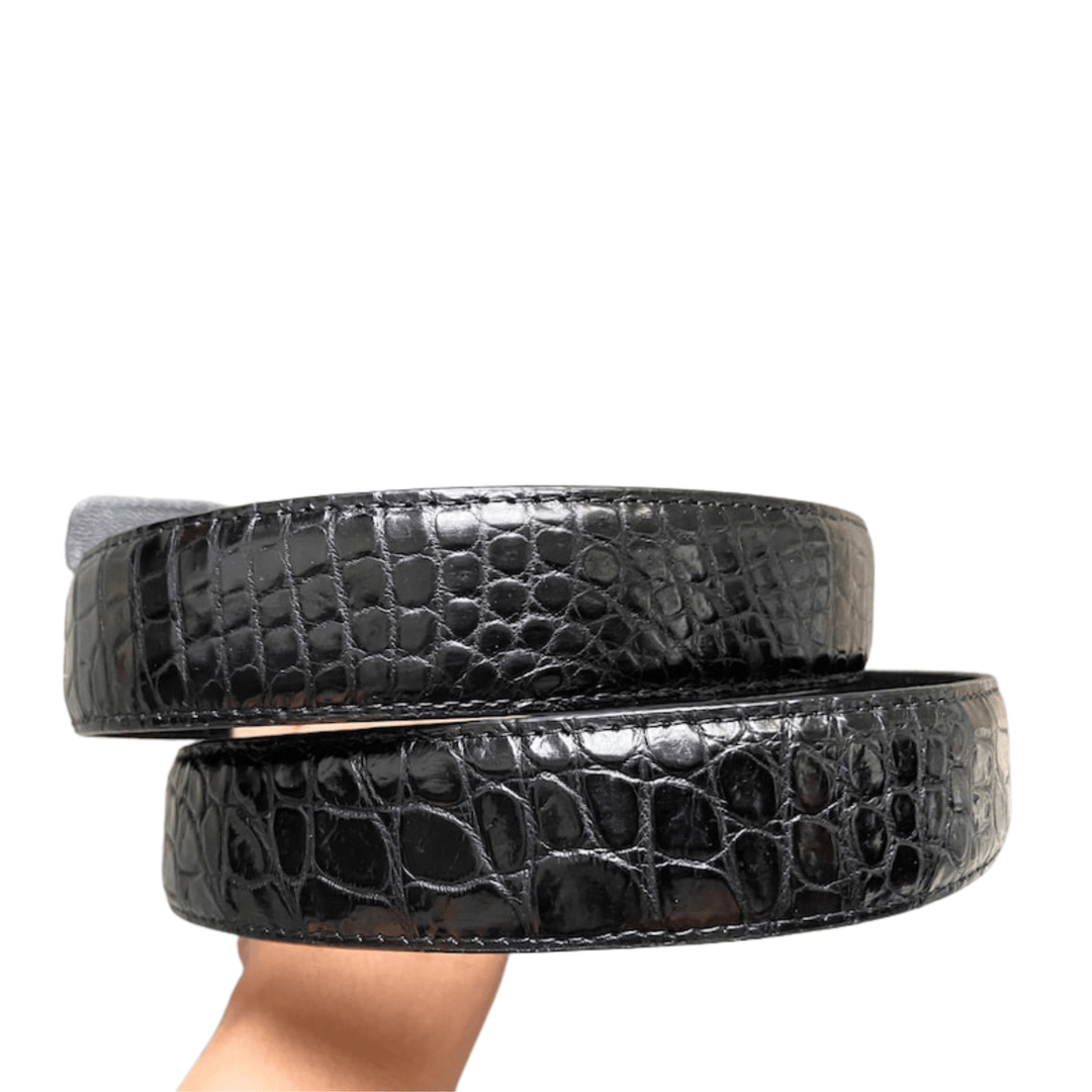 Black Alligator Belt 1.5 Inch - Maison Kingsley Couture Spain