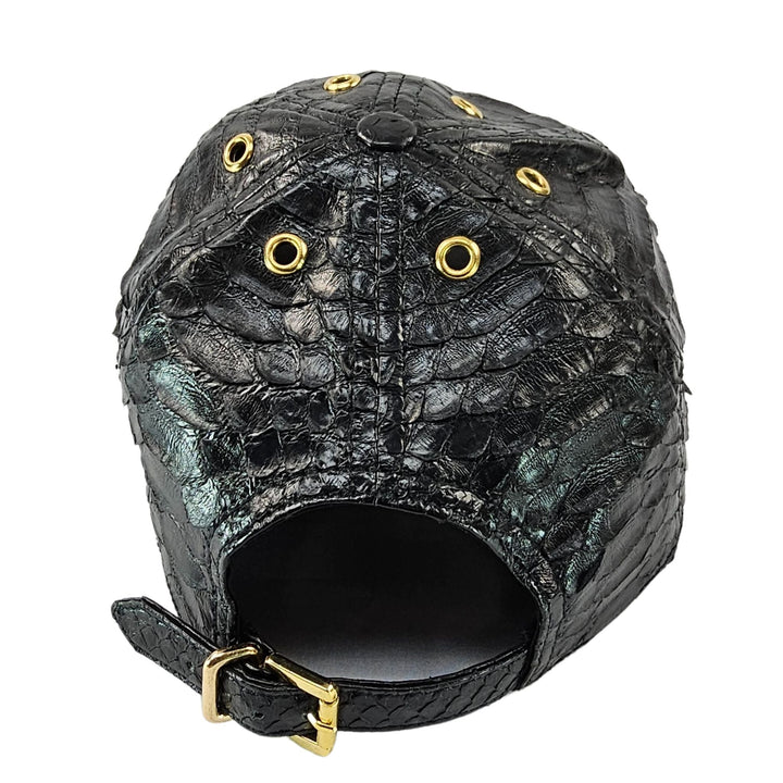 Black Python Snakeskin Hat Bespoke by Maison Kingsley
