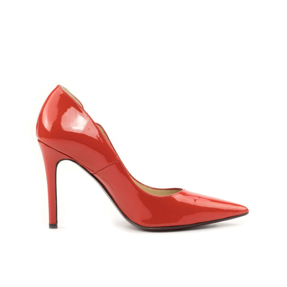 Brielle 100mm Heels in Passion Red Patent with Red Sole