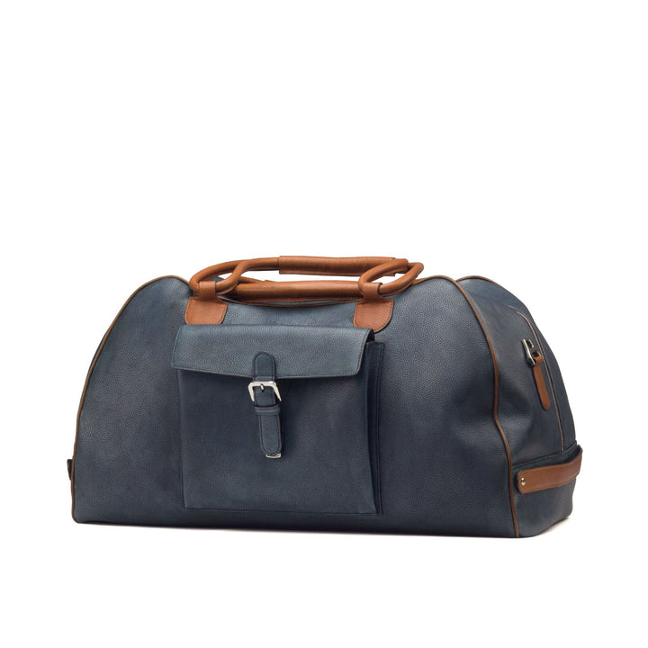 Córdoba Duffle Bag in Navy Cognac and Medium Brown Full Grain Leather