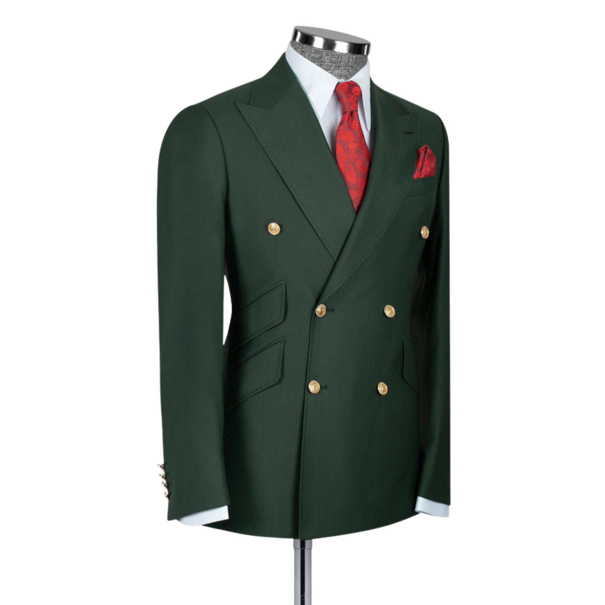 Elite Collection Green Double Breasted Two Piece Suit - Maison de Kingsley Couture Harmonie et Fureur Spain