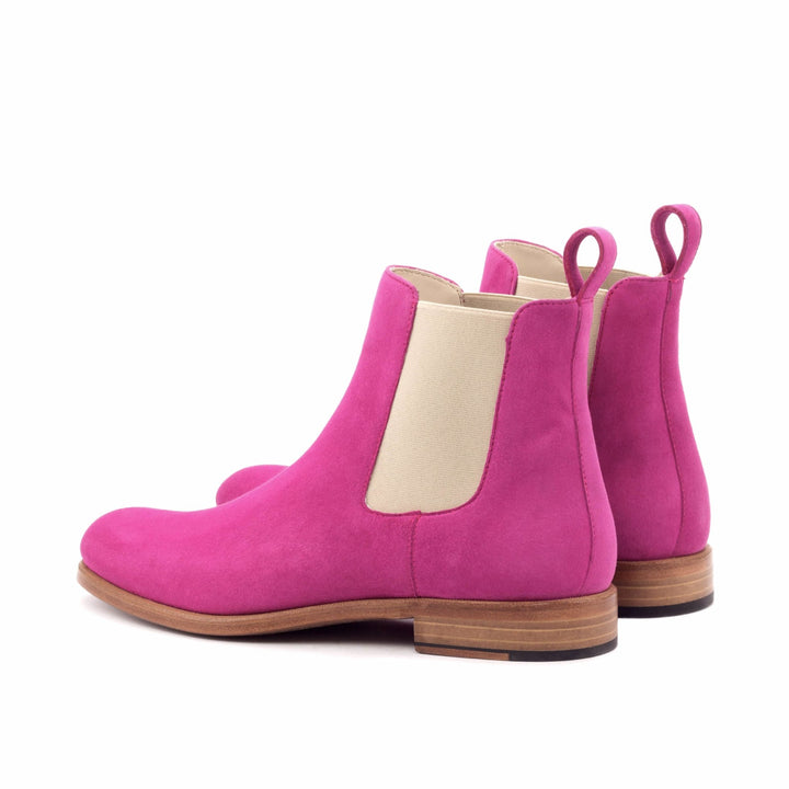 Women's Pink Suede Chelsea Boots