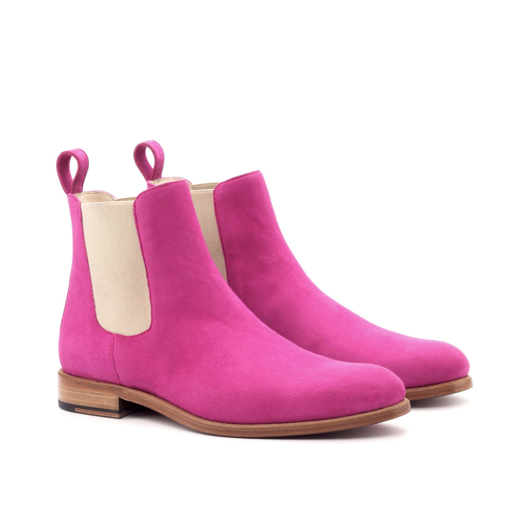 Women's Pink Suede Chelsea Boots
