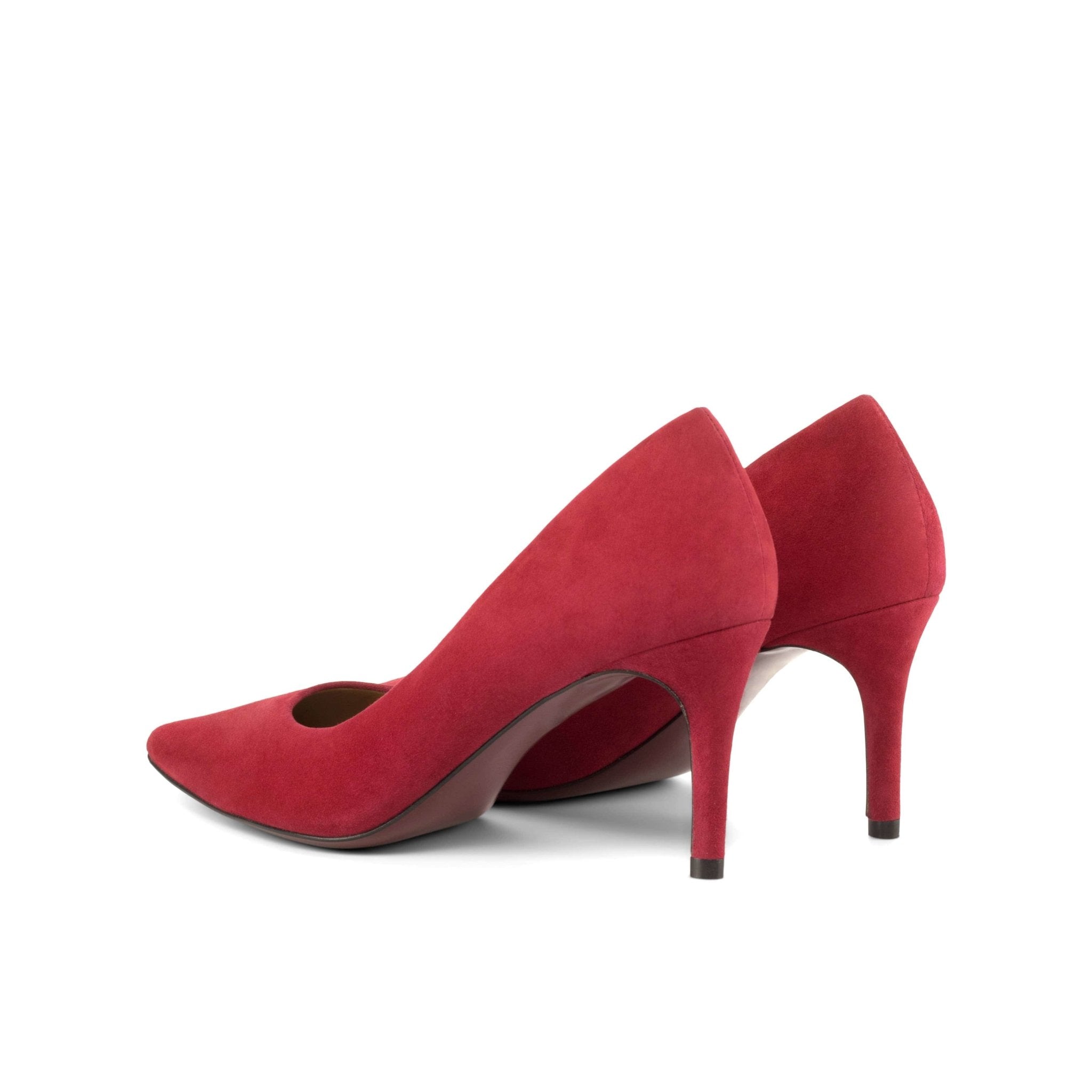 Harmonie 70mm Suede Passion Red Leather Heels - Maison de Kingsley Couture Harmonie et Fureur Spain