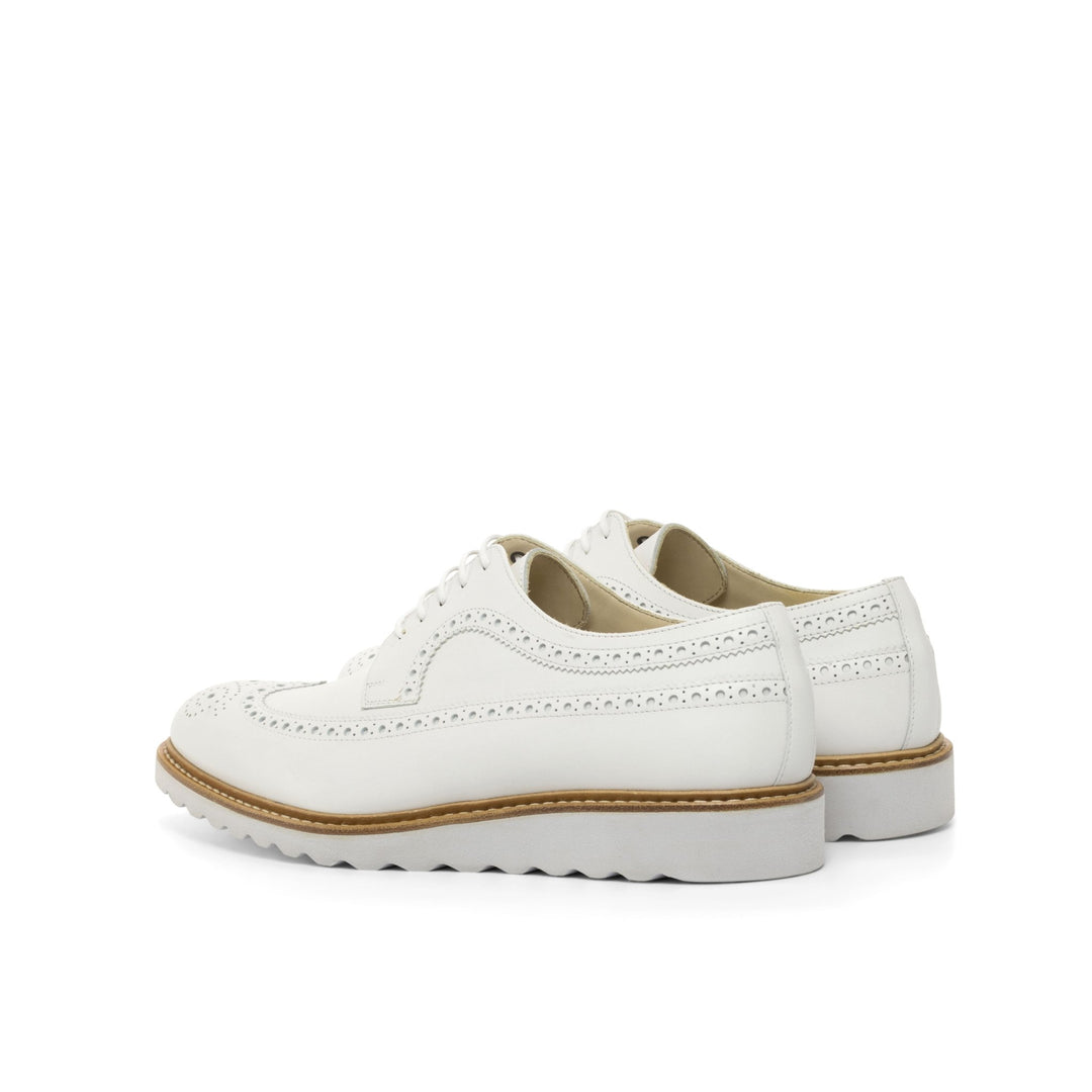 Men's All White Wingtips with Sneaker Sole