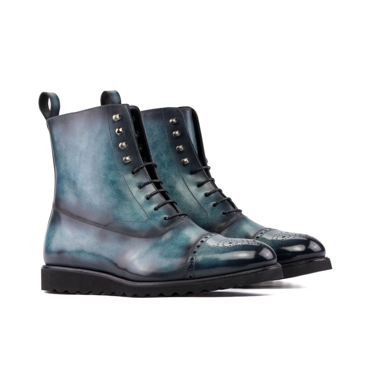 Men's Balmoral Boots in Turquoise Patina with Sneaker Sole