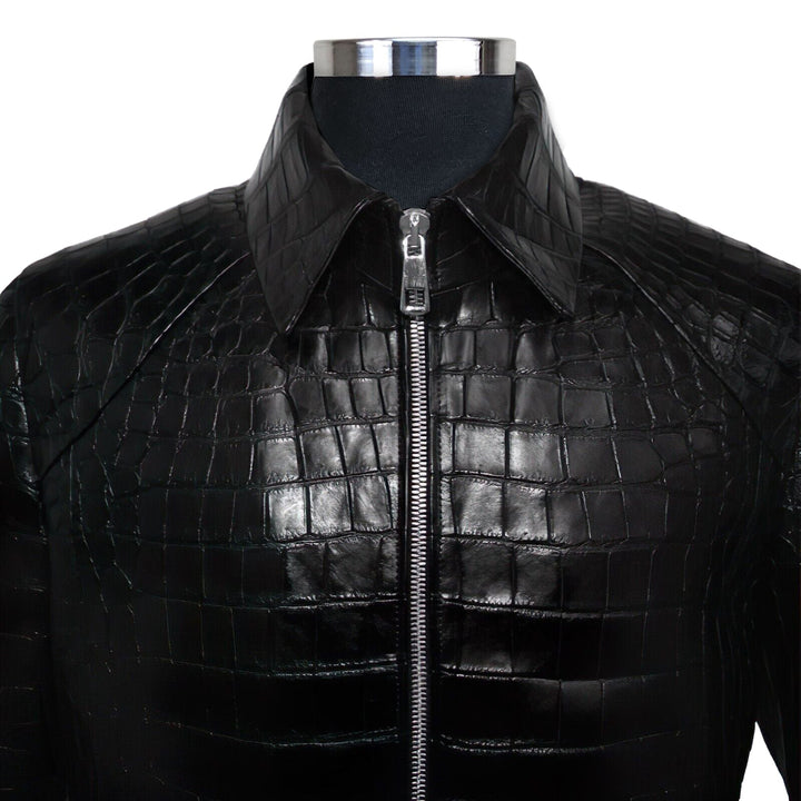 Men's Bespoke Black Alligator Jacket