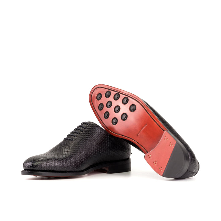 Men's Black Python Whole Cut Dress Shoes