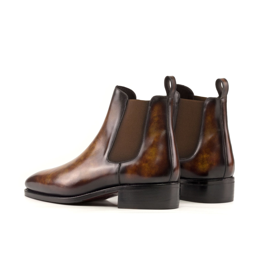 Men's Chelsea Boots in Fire Patina with High Heel