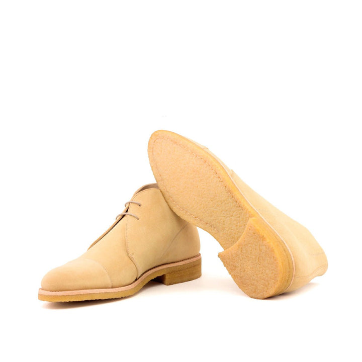 Men's Chukka Boots in Sand Lux Suede and Crepe Sole - Maison de Kingsley Couture Harmonie et Fureur Spain