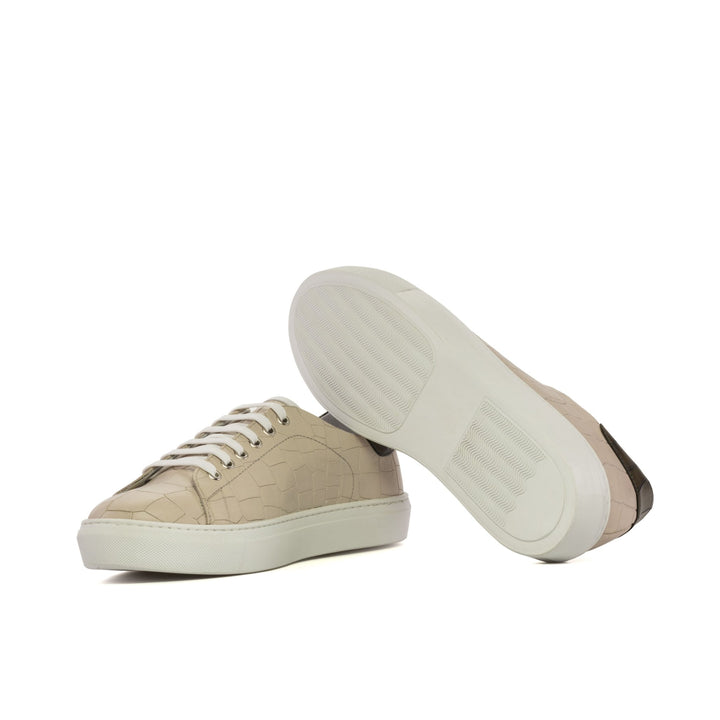 Men's Coupe-Bas Sneakers in Olive and Nude - Maison de Kingsley Couture Harmonie et Fureur Spain