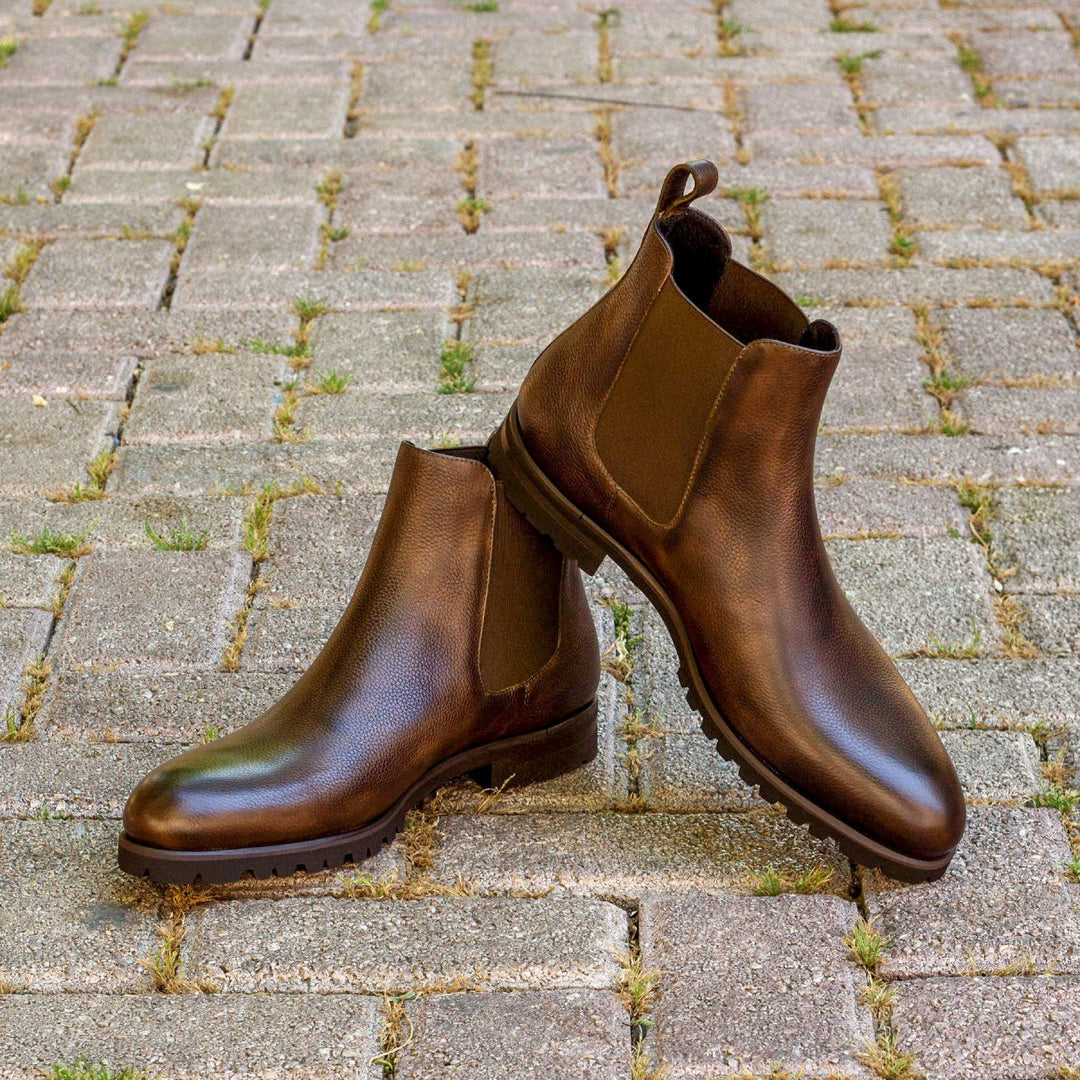 Men's Dark Brown Full Grain Chelsea Boots with Commando Sole - Maison de Kingsley Couture Harmonie et Fureur Spain