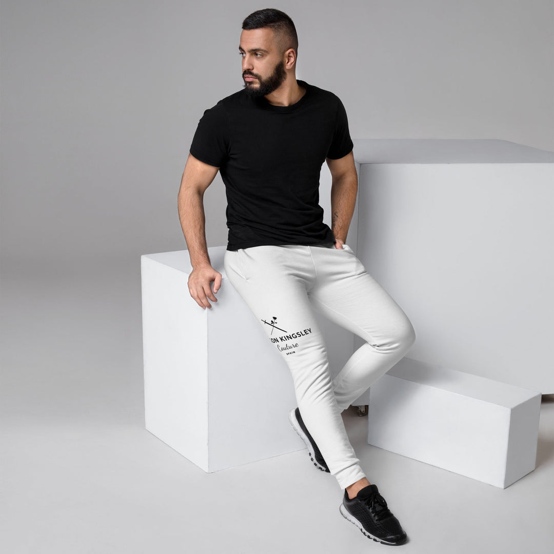 Men's Maison Kingsley Flagship Joggers in White and Black