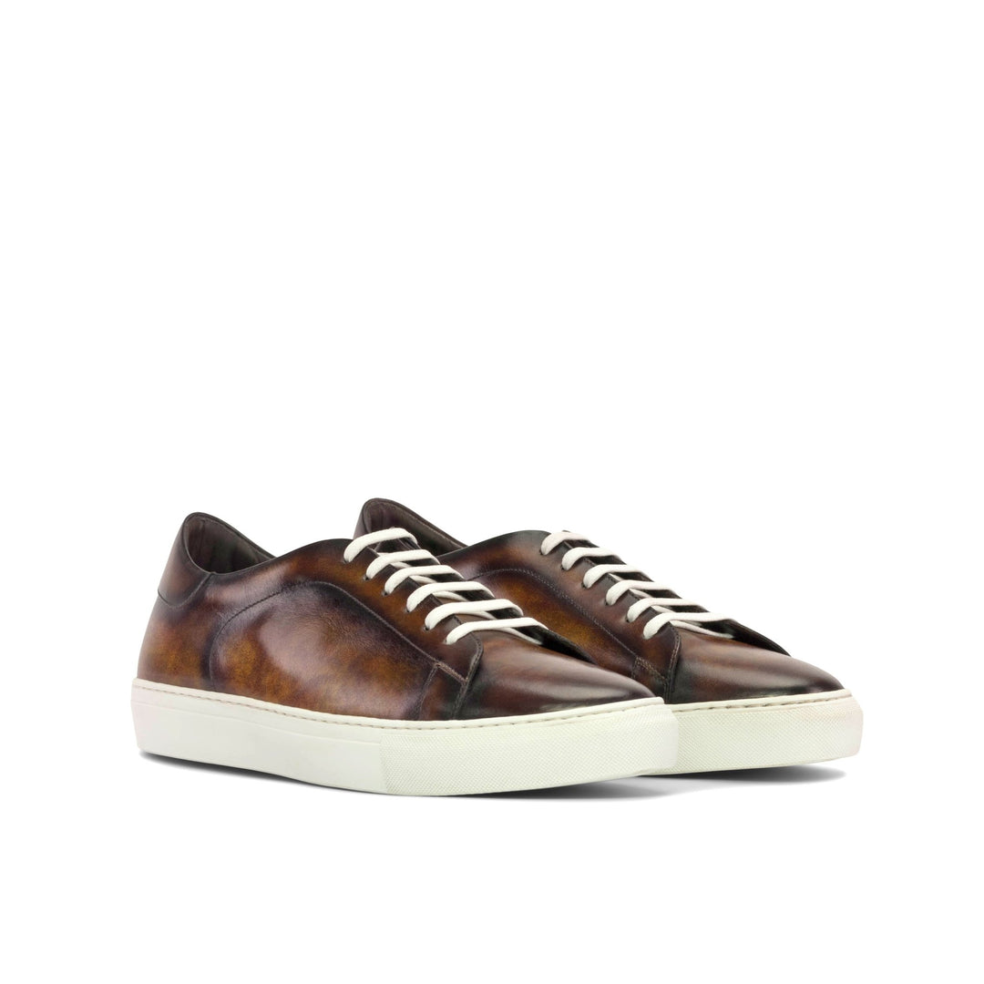 Men's MKC Fastlane Coupe-Bas Sneakers in Fire Brown Museum Patina - Maison Kingsley Couture Spain