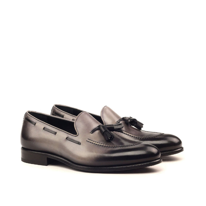 Men's Ombre Loafer in Grey and Black with Burnishing