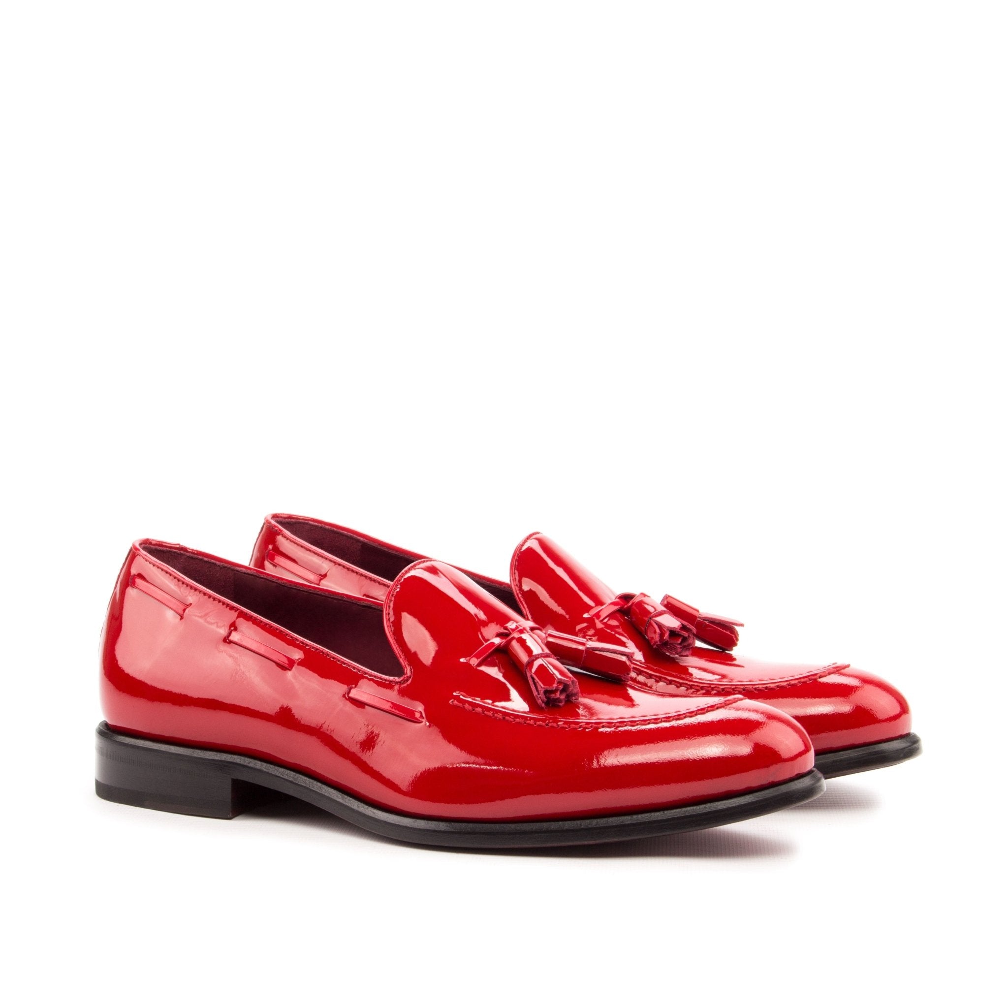 Men's Red Patent Leather Loafers - Maison de Kingsley Couture Harmonie et Fureur Spain