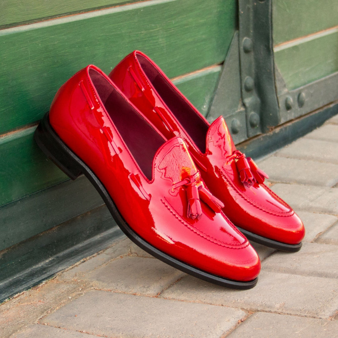 Men's Red Patent Leather Loafers
