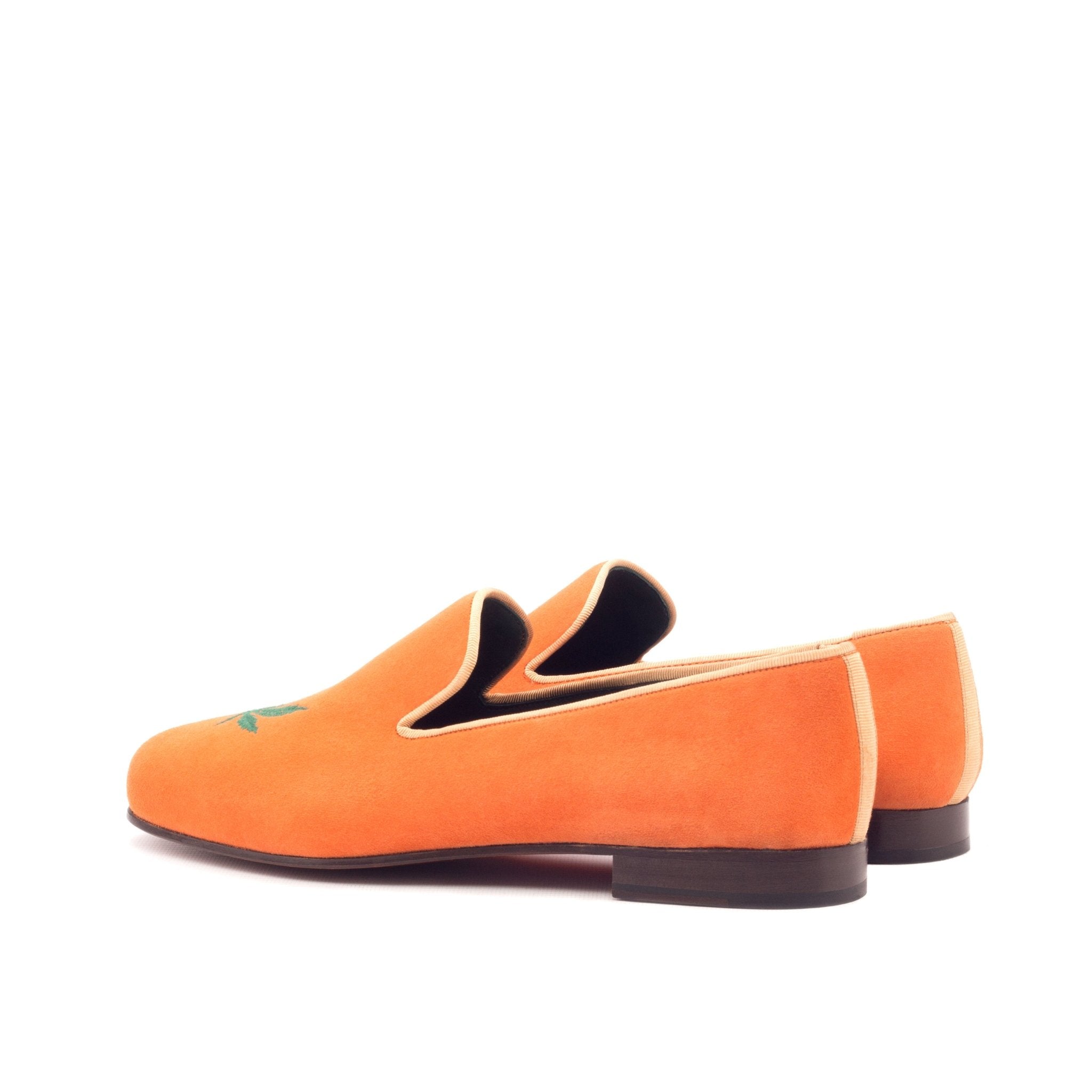 Men's Ronde Orange Toker Smoking Slippers with Embroidery - Maison de Kingsley Couture Harmonie et Fureur Spain