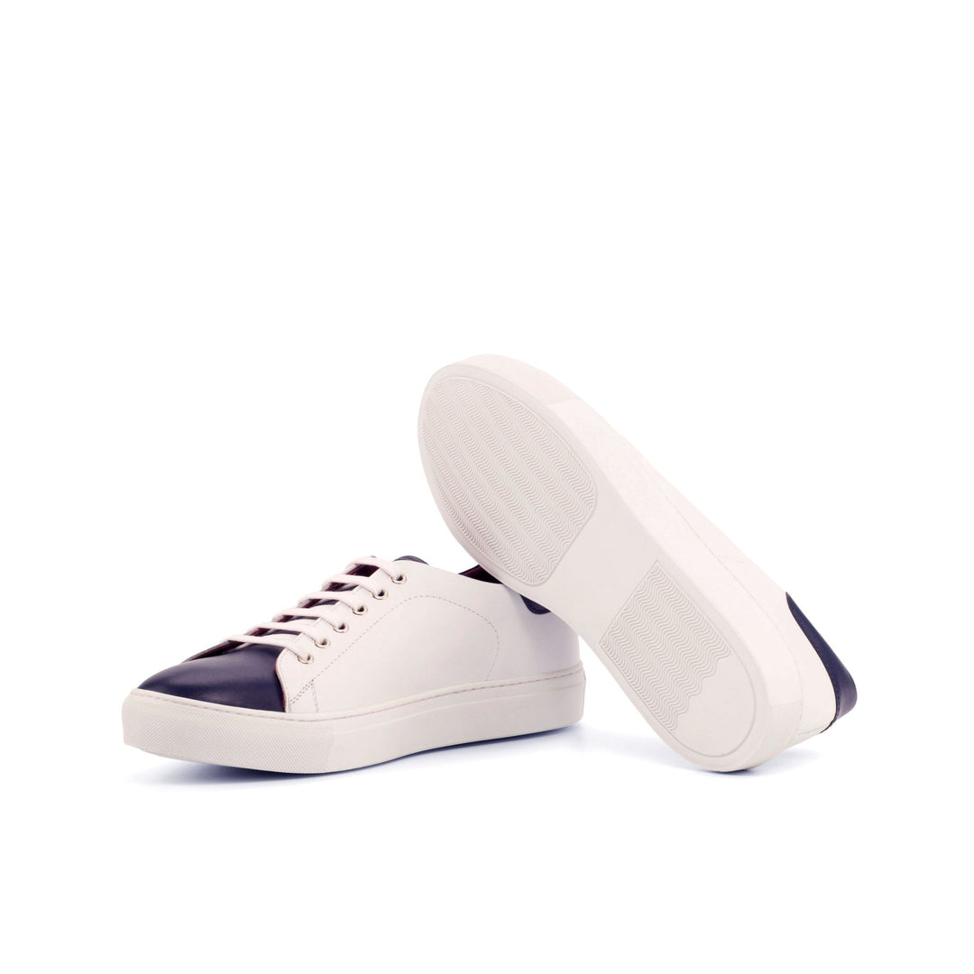 Men's Vegan Coupe-Bas Sneakers in White Navy and Red