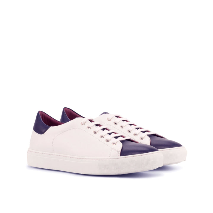 Men's Vegan Coupe-Bas Sneakers in White Navy and Red