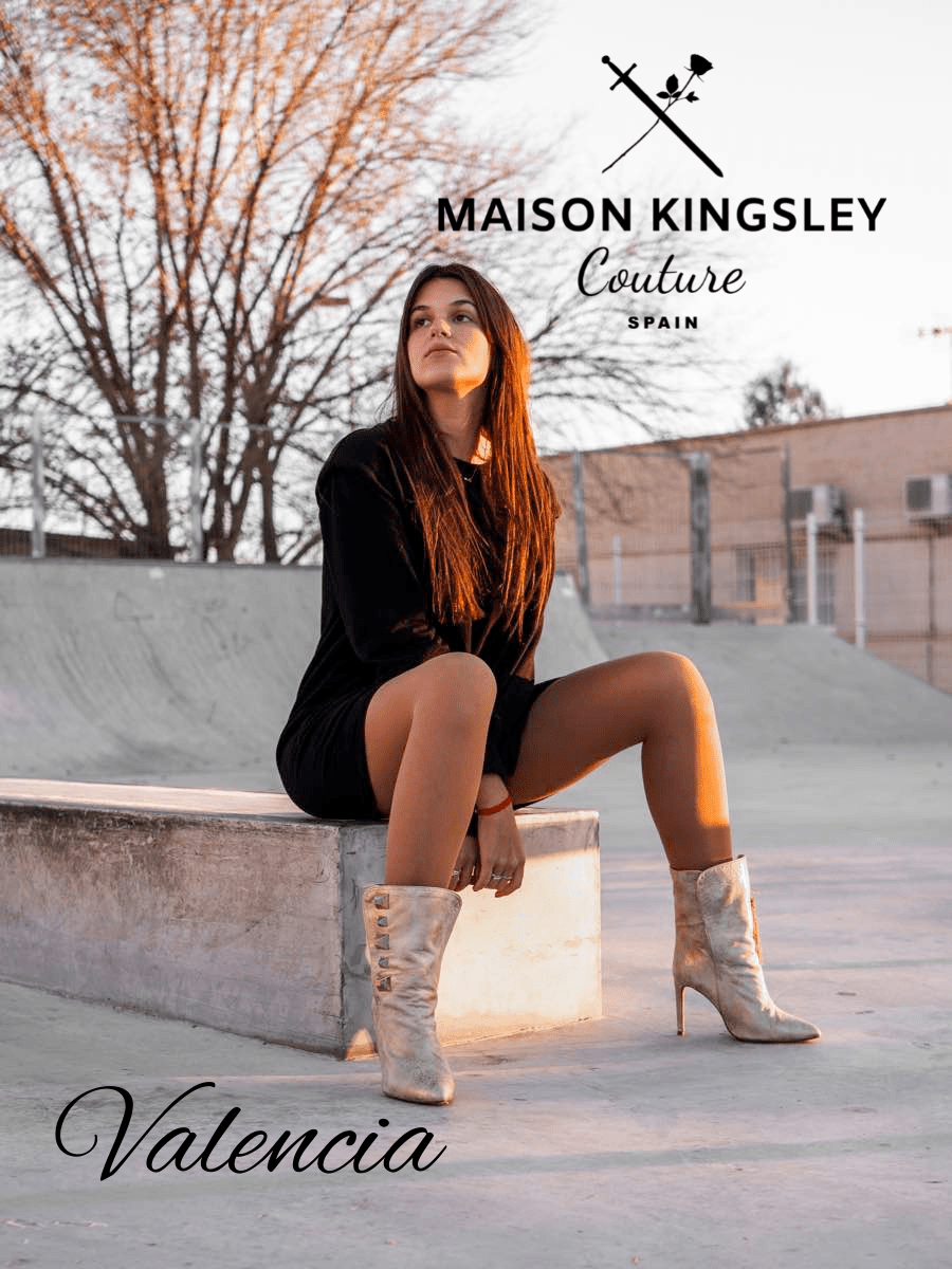 Valencia Boots in Gold - Maison de Kingsley Couture Harmonie et Fureur Spain