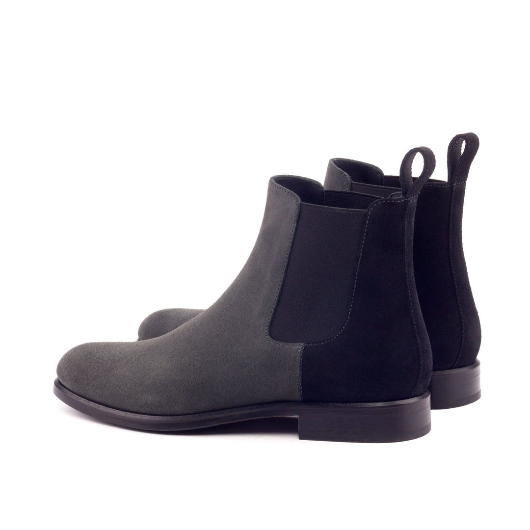 Women's Chelsea Boots in Grey and Black Suede