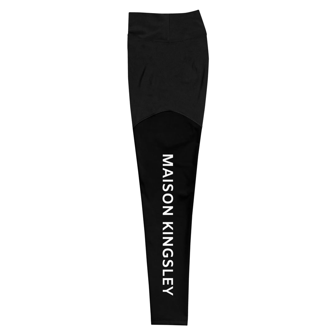 Women's Maison Kingsley Black and White Compression Leggings