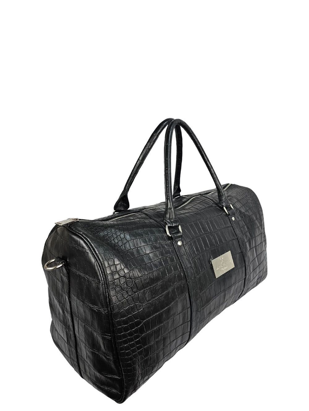 XXL Black Alligator Duffle Bag by Maison Kingsley