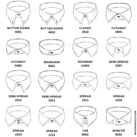 Collar Styles for Dress Shirts by Maison Kingsley