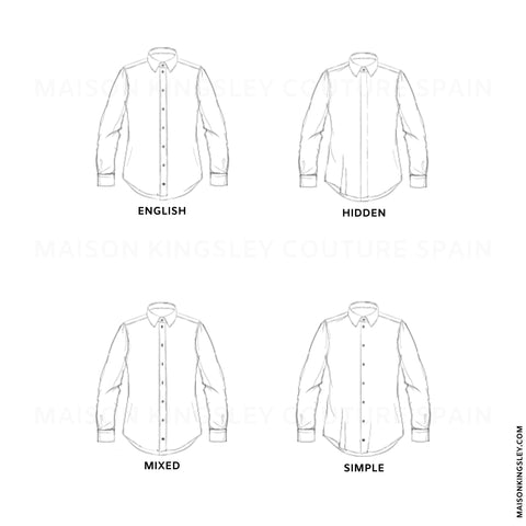 Dress Shirt Placket Styles Maison Kingsley Couture