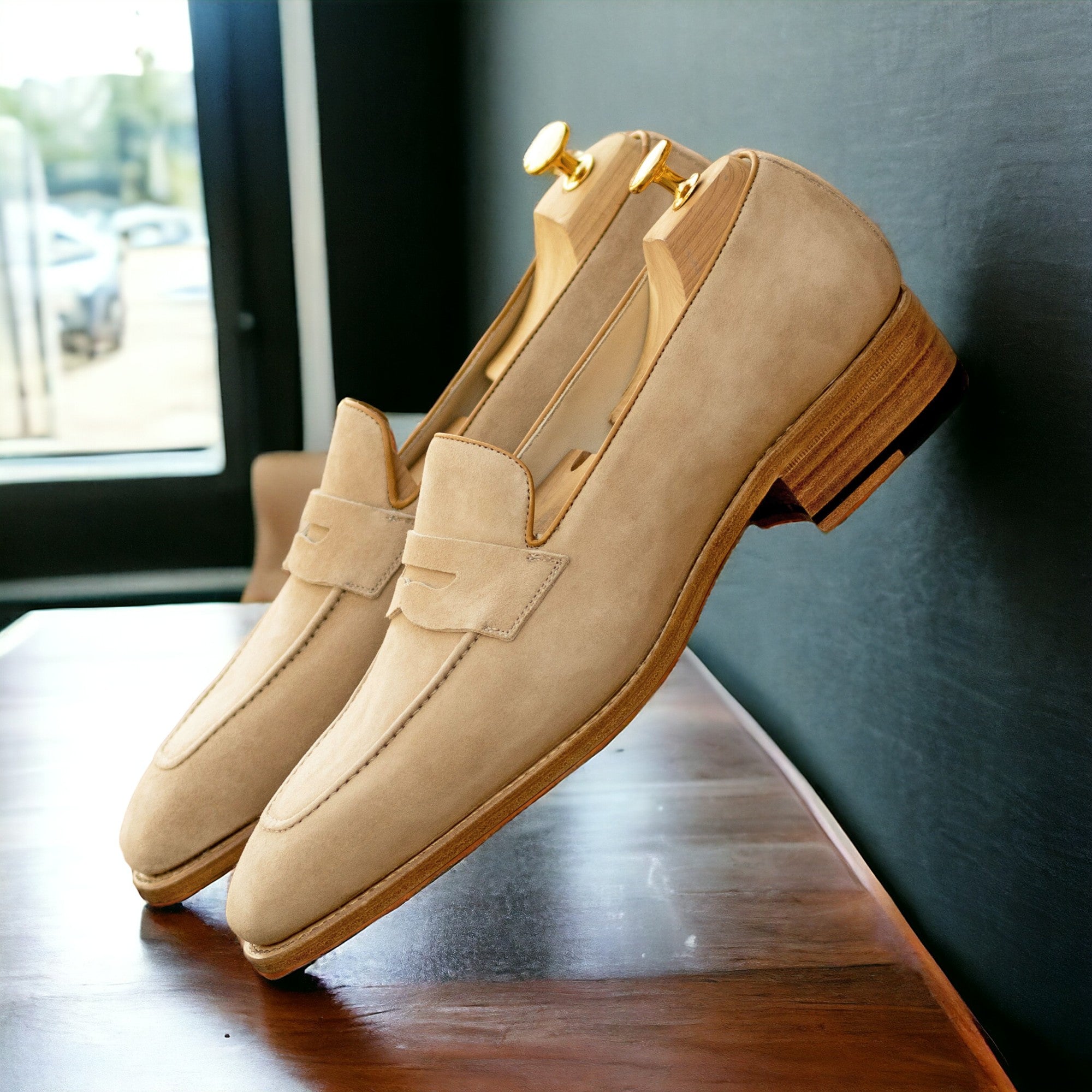 Beige suede shoes mens online