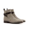 Men's Jodhpur Boots in Black Houndstooth