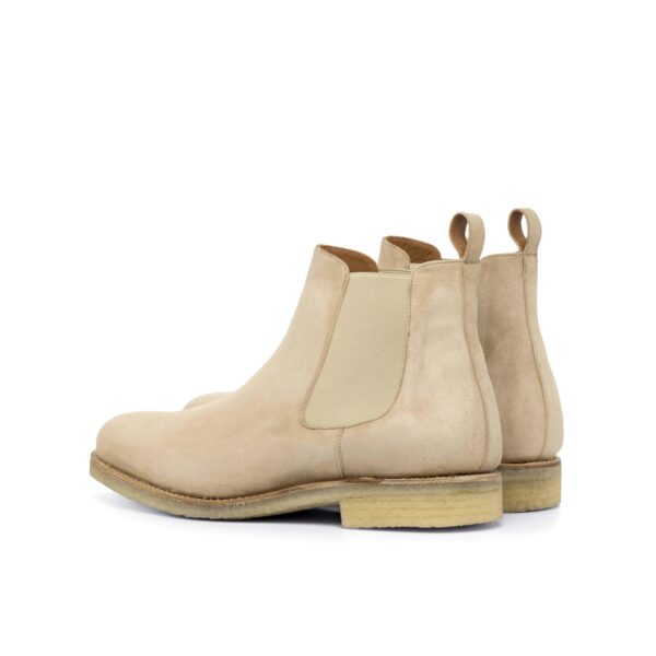 Men's Beige Suede Chelsea Boots with Crepe Sole