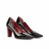 Brielle 70mm Heels in Luxury Black Patent Leather with Red Heel