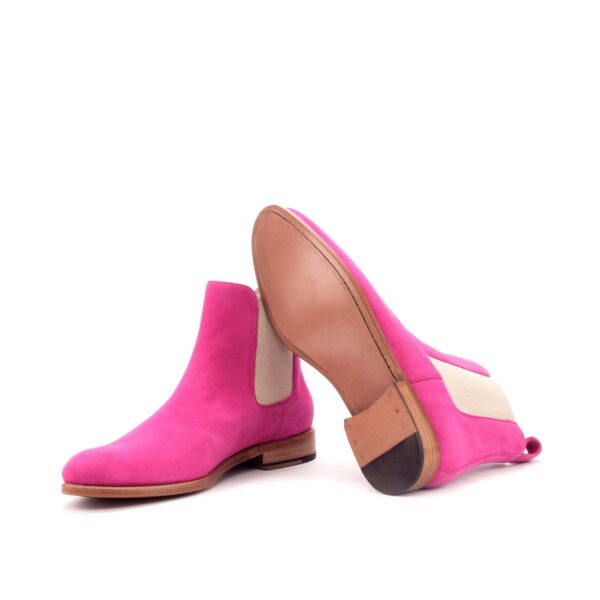 Women's Pink Suede Chelsea Boots