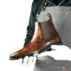 Men's Gamboge and Smashed Pumpkin Croco Print Chelsea Boots