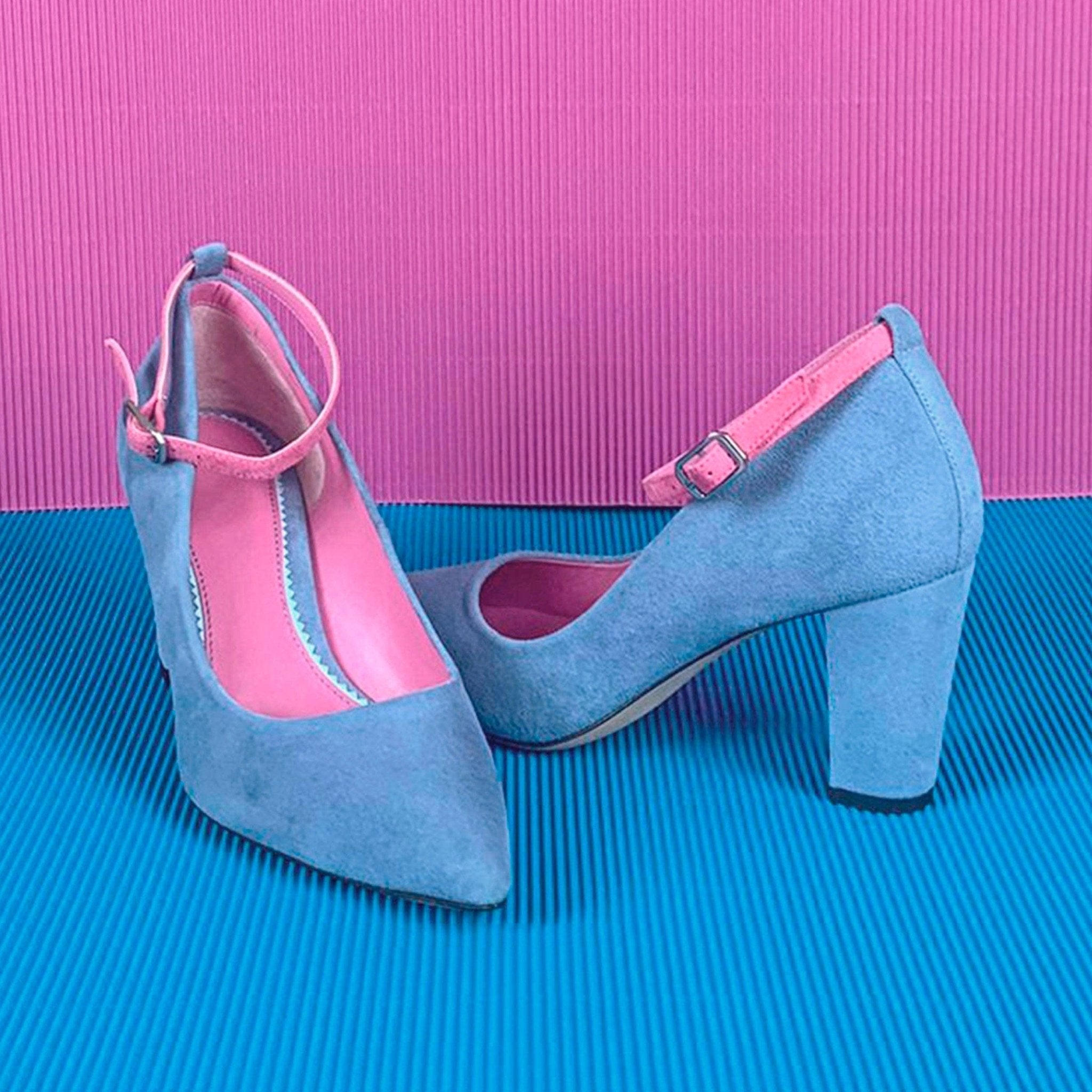 3 inch shops blue heels