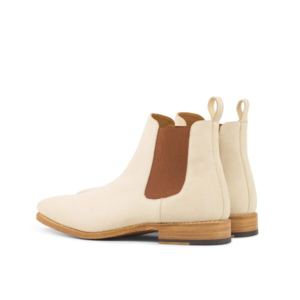 Men's Ivory Suede Chelsea Boots