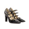 Melanie 100mm Heels in Black Croc Print Calf