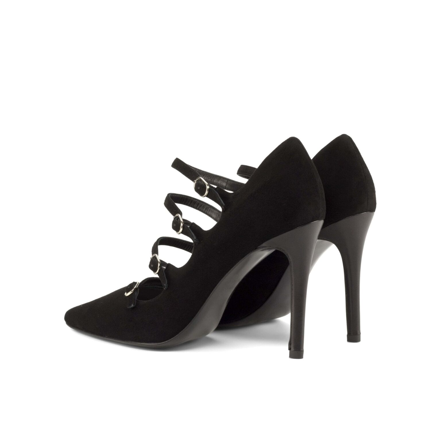 Melanie 100mm Heels in Black Suede