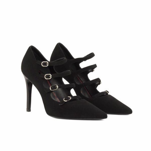 Melanie 100mm Heels in Black Suede