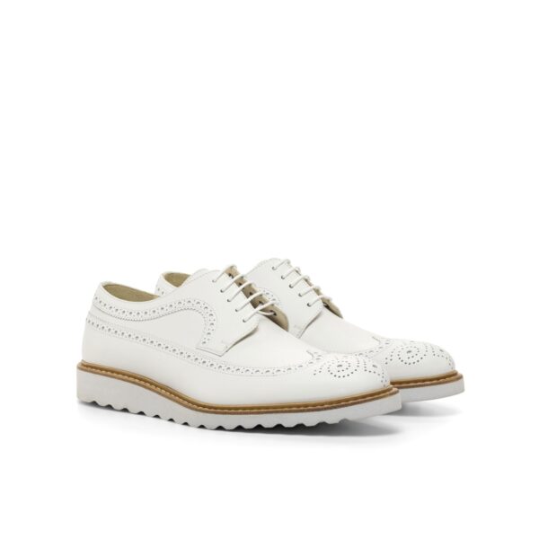 Men's All White Wingtips with Sneaker Sole