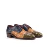 Men's Alligator Derbys in Cognac Olive and Navy with High Heel