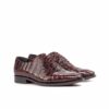 Men's Alligator Wholecut Dress Shoes in Burgundy