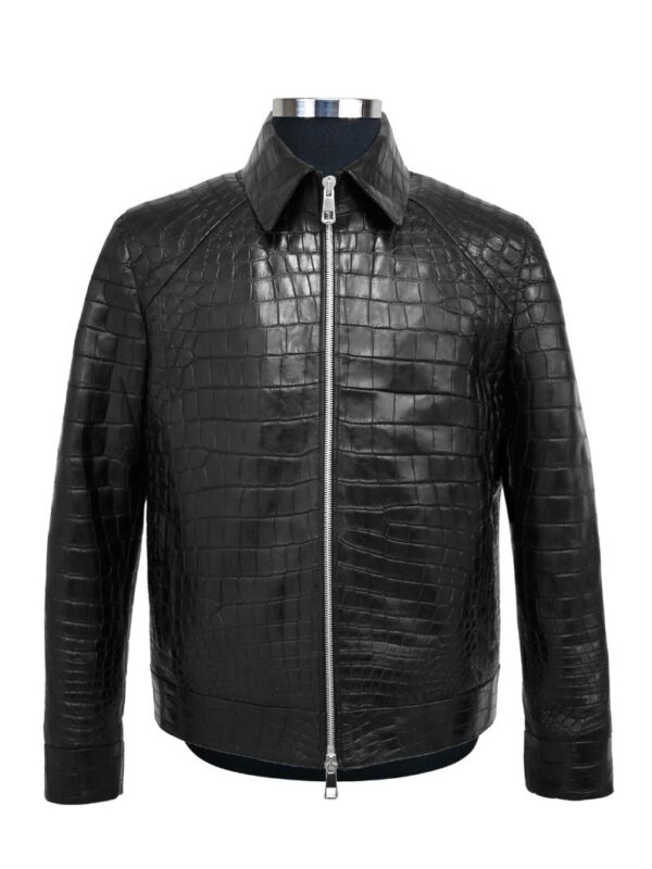 Men's Bespoke Black Alligator Jacket