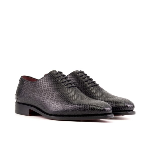 Men's Black Python Whole Cut Dress Shoes